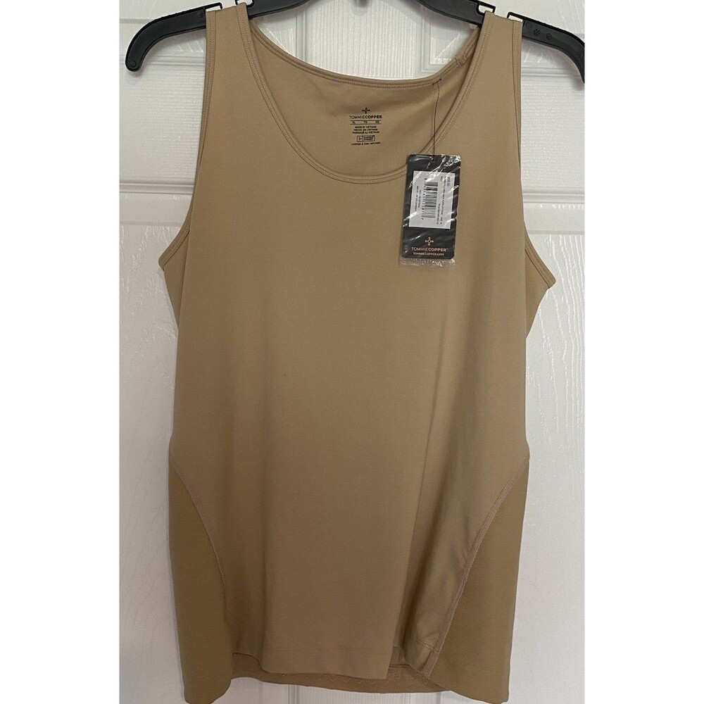 TOMMIE COPPER Tank Womens Extra Large XL Lower Back Support Tank Ladies Nude Top